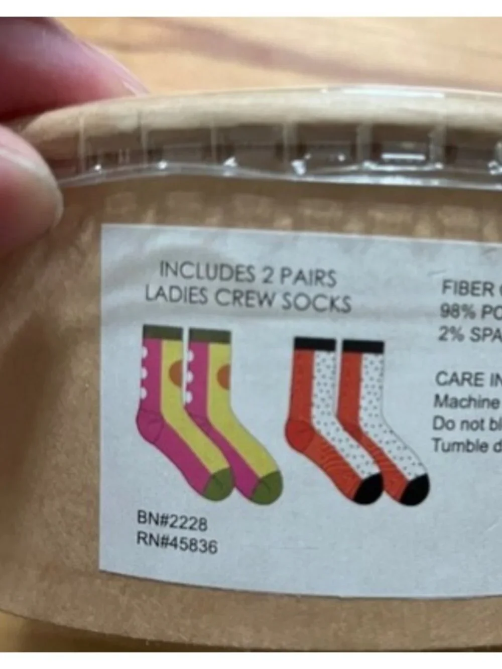 New! POKE SOCKS Women's 9-11 Crew Socks Set/2